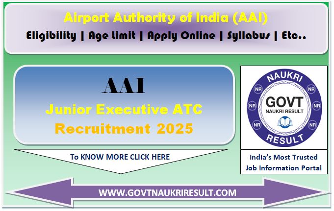  AAI Junior Executive ATC Online Form 2025 