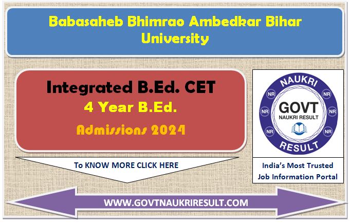  Bihar 4 Year BED Entrance Exam Result 2024  
