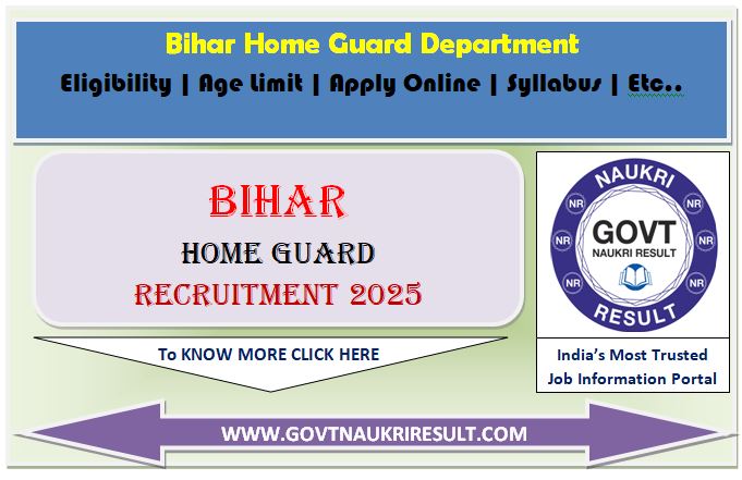  Bihar Home Guard Admit Card 2025 