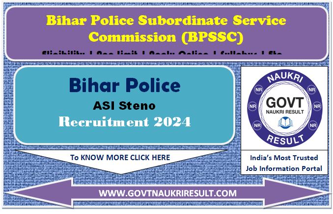  BPSSC ASI Steno 2024 Eligibility Test Date 