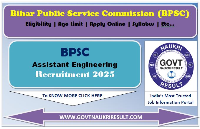  Bihar BPSC Assistant Engineer AE Online Form 2025 