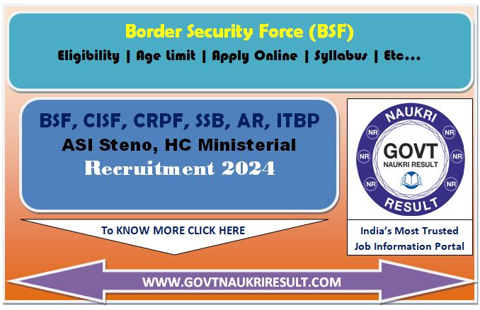  BSF HC Ministerial and ASI Steno Admit Card 2025 