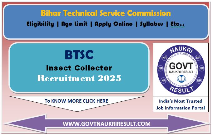  Bihar BTSC Insect Collector Admit Card 2025 