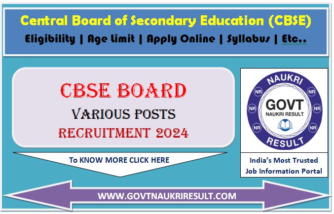  CBSE Various Post Tier II Exam Date 2024 