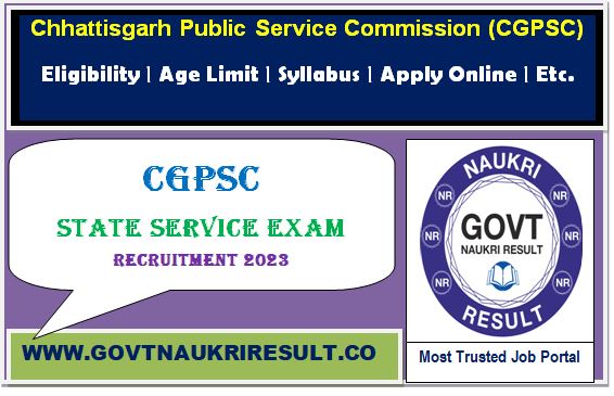  CGPSC Pre 2023 Admit Card  