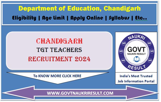  Chandigarh TGT Result 2024 