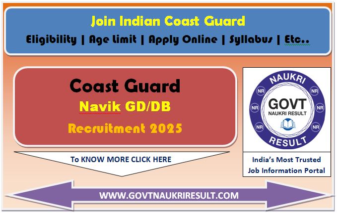  Coast Guard Navik GD DB CGEPT 02/2025 Admit Card 