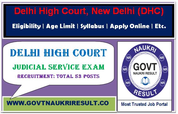  Delhi High Court Judicial Services Pre Admit Card 2023  