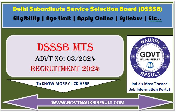  DSSSB Multi Tasking Staff MTS 