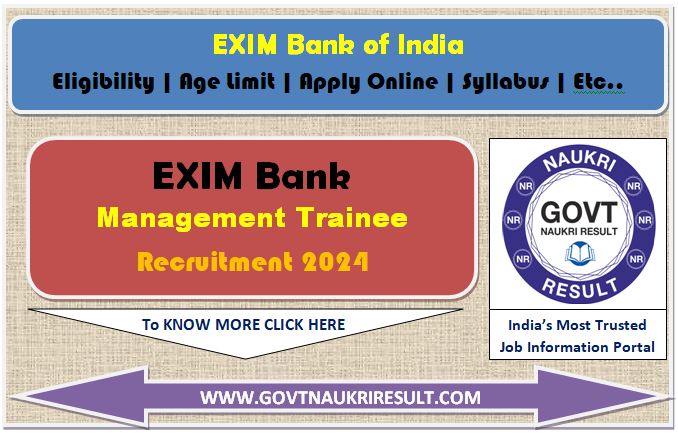  Exim Bank Management Trainee Admit Card 2024 