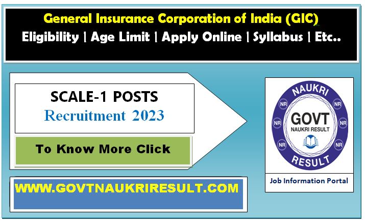  General Insurance GIC Scale I Admit Card 2024  