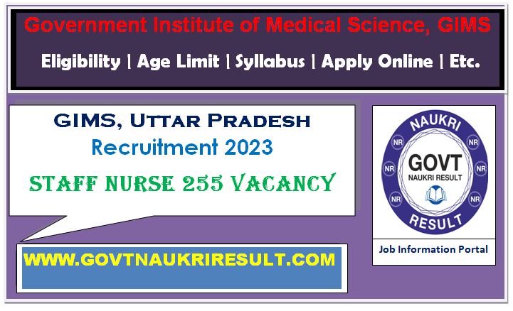  GIMS Staff Nurse Online Form 2023 