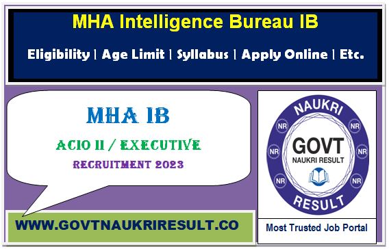  MHA IB ACIO 2023 Result  