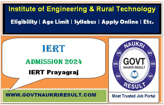  IERT 2024 Entrance Exam Result 