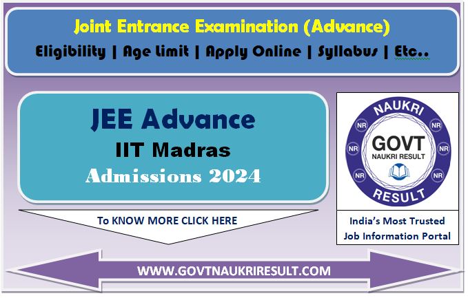  IIT JEE Advanced Admit Card 2024 