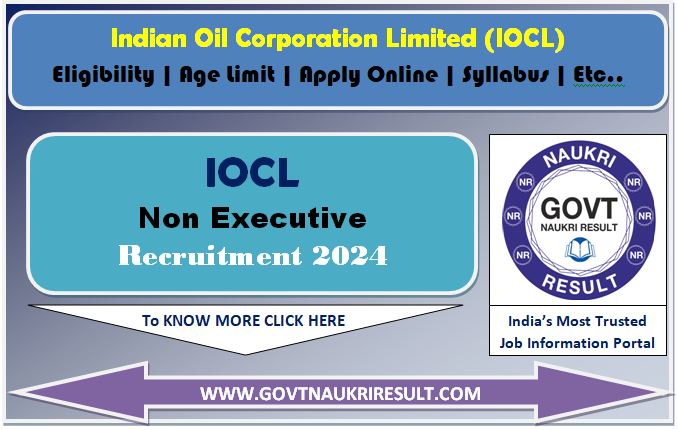  IOCL Non Executives Result 2024 