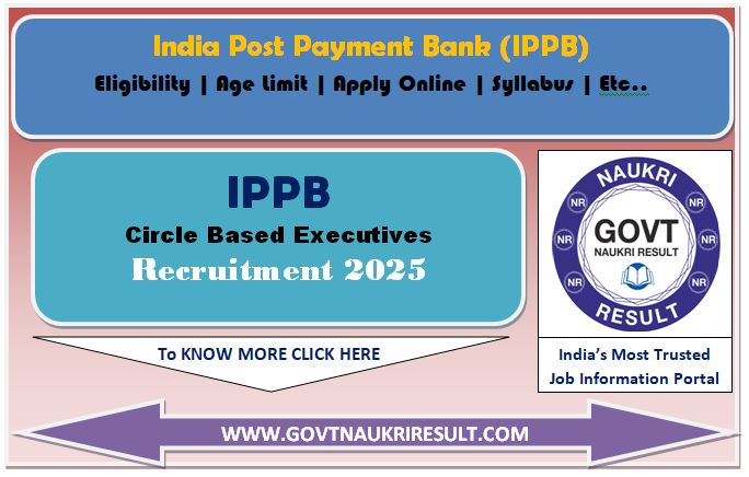  India Post IPPB Circle Based Executive Online Form 2025 