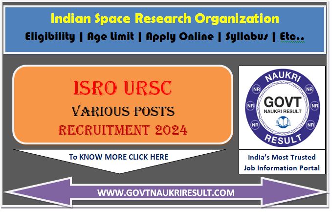  ISRO URSC Result 2024 