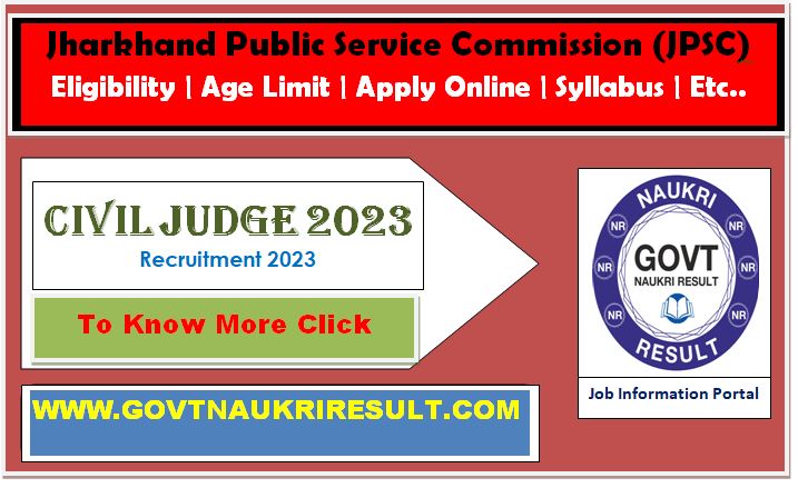 JPSC Civil Judge 2023 Pre Result  