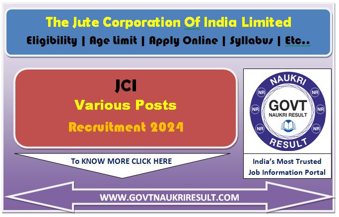  Jute Corporation JCI Admit Card 2024 
