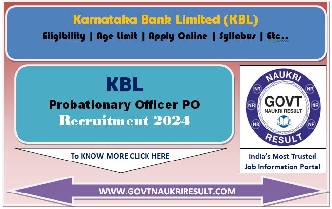  Karnataka Bank PO Admit Card 2024 