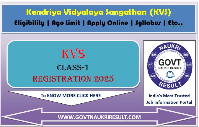  KVS Class 1 Admissions E Lottery Result 2025 