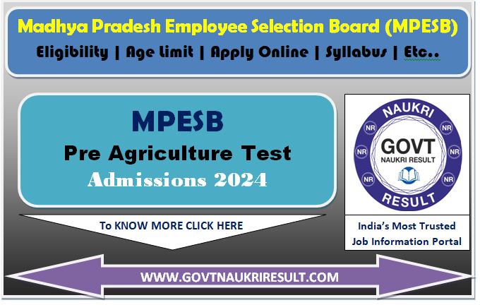 MP Pre Agriculture Test PAT Result 2024  