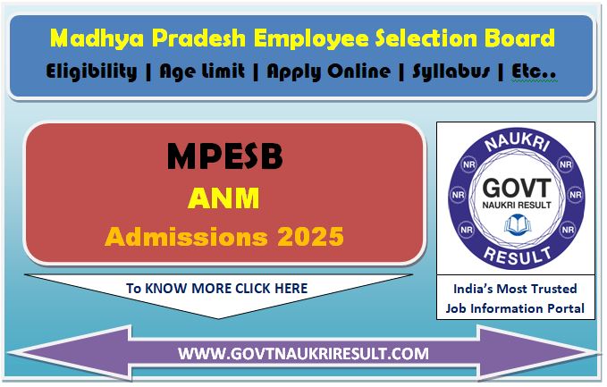  MPESB ANM Result 2025 | Score Card 