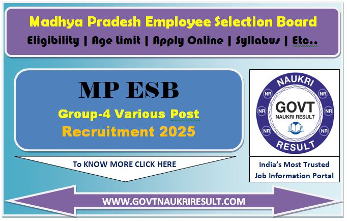  MPESB Group 4 Various Post Admit Card 2025 