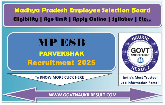  MPESB Parvekshak Admit Card 2025 