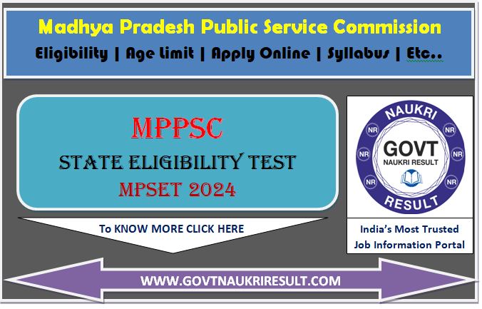  MPPSC State Eligibility Test MP SET Result 2025 