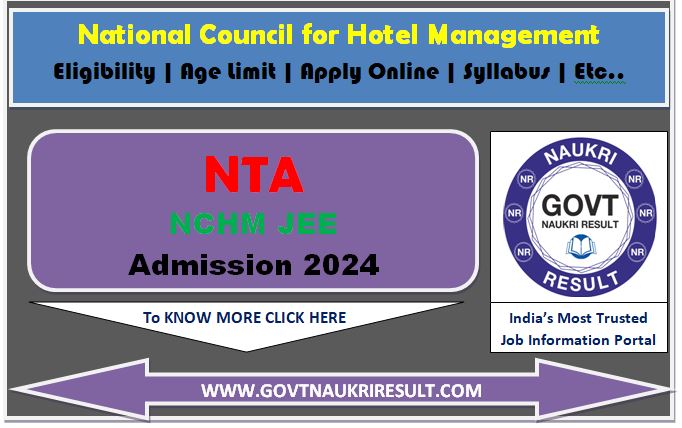  NTA NCHM JEE Result 2024  