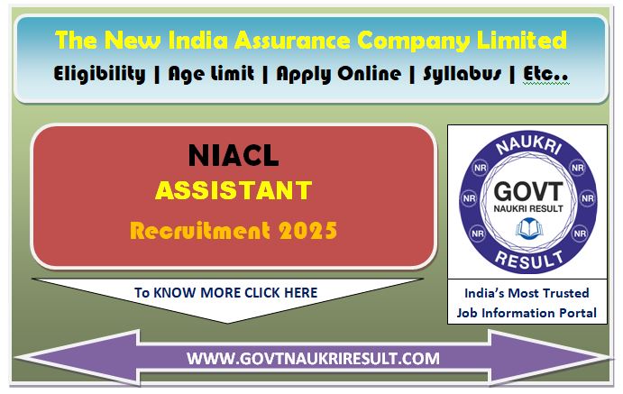  NIACL Assistant Mains Result 2025 