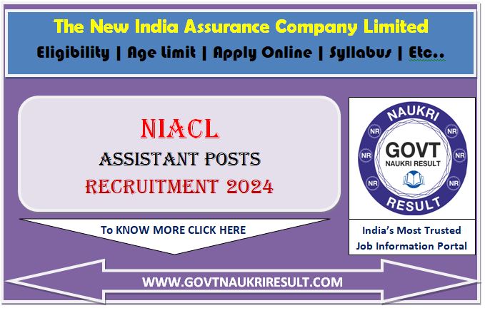  New India Assurance NIACL Assistant Admit Card 2024 