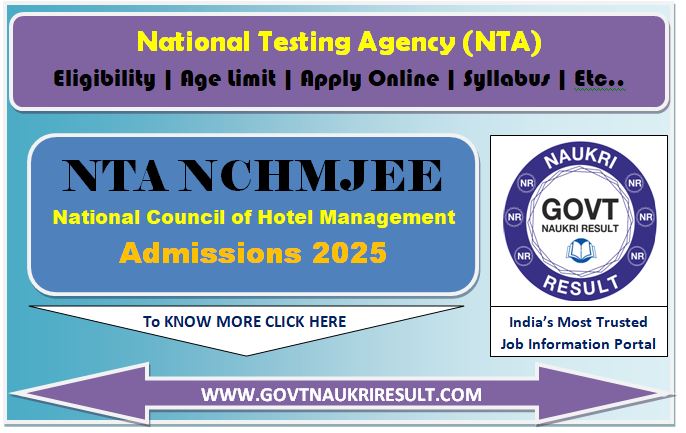  NTA NCHM JEE 2025 Admit Card 
