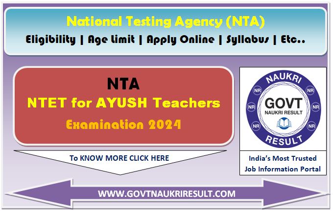  NTA NTET 2024 Result / Score Card 