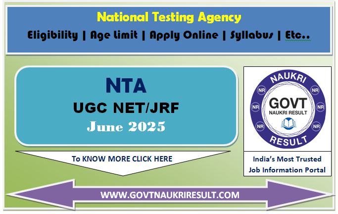  NTA UGC NET June 2025 Online Form 