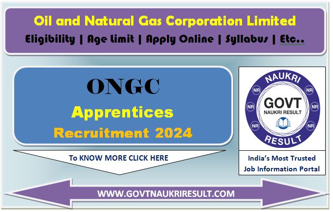  ONGC Apprentice Merit List 2024 