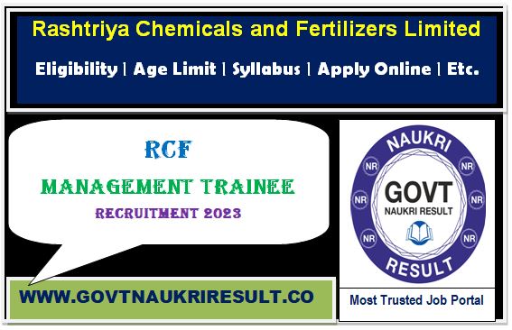  RCF Management Trainee Online Form 2023  