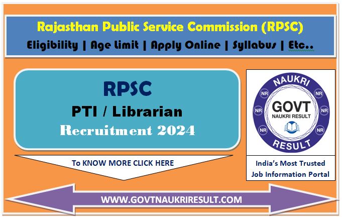 RPSC PTI / Librarian Admit Card 2025 