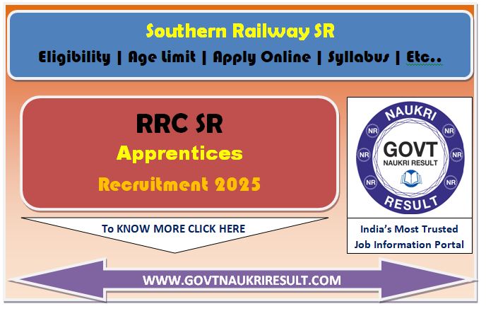  Railway RRC SR Apprentices Online Form 2025 for 3518 Post 