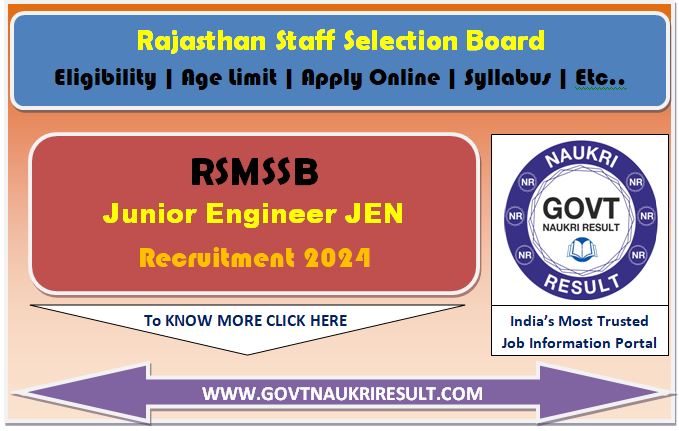  RSMSSB Junior Engineer JE Admit Card 2025 