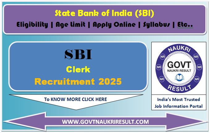  SBI Clerk Pre Result 2025 
