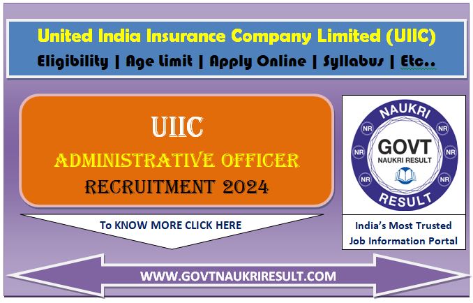  UIIC AO Final Result 2024 
