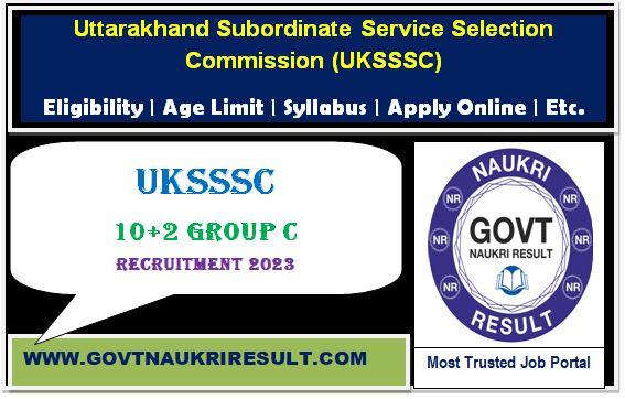  UKSSSC 10+2 Inter Level Various Post Result 2024  