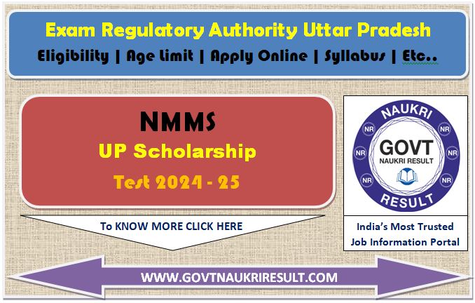  UP NMMS Scholarship Test Admit Card 2024 