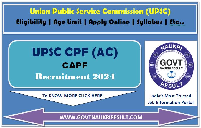  UPSC CAPF AC 2024 Interview Schedule 