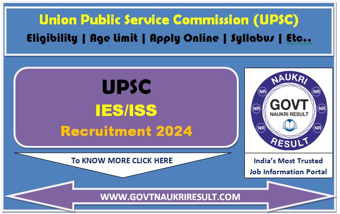  UPSC IES / ISS Result 2024  