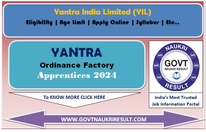  Yantra India Limited YIL Apprentice Result 2024 